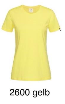 T Shirt Women Rundhals Ausschnitt 2600 gelb