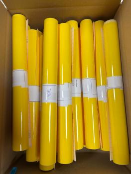 Vinylfolie glänzend  4012 vivid gelb gelb 30x60cm Rolle