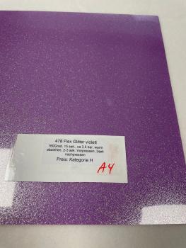 Flexfolie Glitter 478 violett 30x50cm Rolle