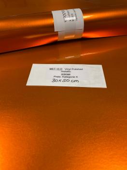 Vinylfolie poliert metallic MET 15 orange 30x50cm Rolle