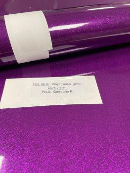 Vinylfolie Transparent Glitter TGL 96 dunkel violett Rolle 30x50cm