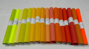 Flexfolienset gelb- orange töne 16 Farben 30x50cm Rolle