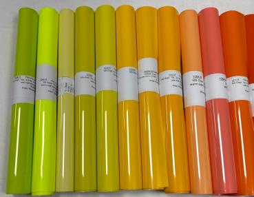 Flexfolienset gelb- orange töne 11 Farben 30x50cm Rolle