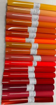 Flexfolienset orange-rot töne 17 Farben 30x50cm Rolle