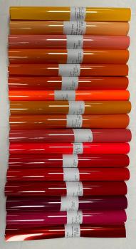 Flexfolienset orange-rot töne 17 Farben A4