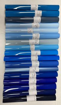 Flexfolien set blau  töne 17 Farben 30x50cm Rolle