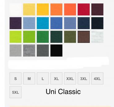 T Shirt Classic-T Unisex weiß  Größe S
