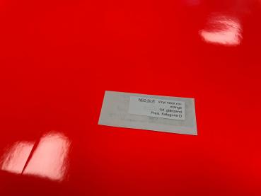 Vinylfolie Neon orange-rot glänzend A4