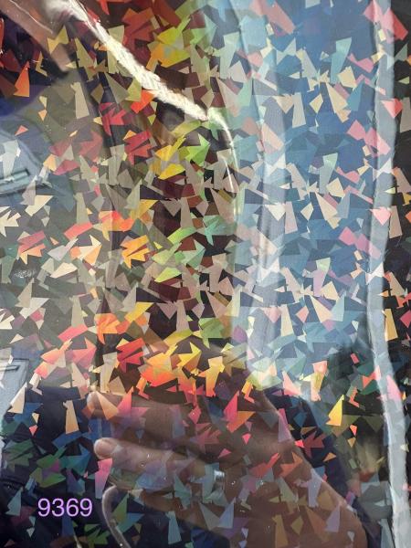 Vinylfolie Holographic 9369 Glass Flower schwarz