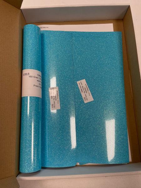 Flexfolie Glitter 6189 blau mix 30x 50cm Rolle