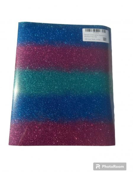 Flexfolie Ombre Glitter 6605 Rainbow blau