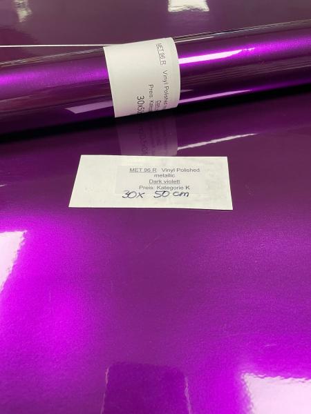 Vinylfolie poliert metallic MET 96 dunkel violett 30x50cm Rolle