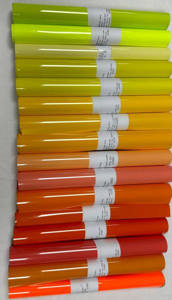 Flexfolienset gelb- orange töne 16 Farben 30x50cm Rolle