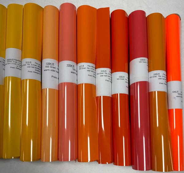 Flexfolienset orange töne 10 Farben 30x50cm Rolle
