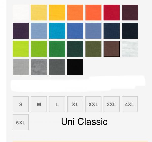 T Shirt Classic-T Unisex sonnengelb Größe S