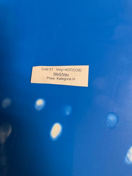 Vinylfolien Heiß/kalt COLD 01 weiß/blau A4