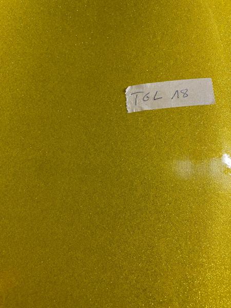 Vinylfolie Transparent Glitter TGL 18 medium gelb A4