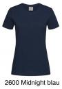 T Shirt Women Rundhals Ausschnitt 2600 midnight blau
